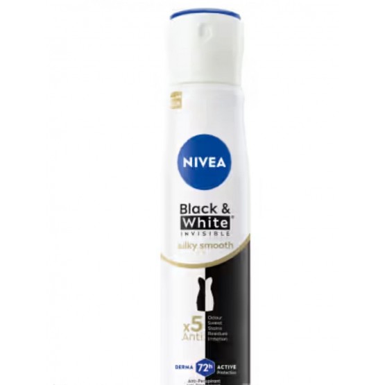 Nivea Deo Spray Ladies - Black & White Silky Smooth 150ml